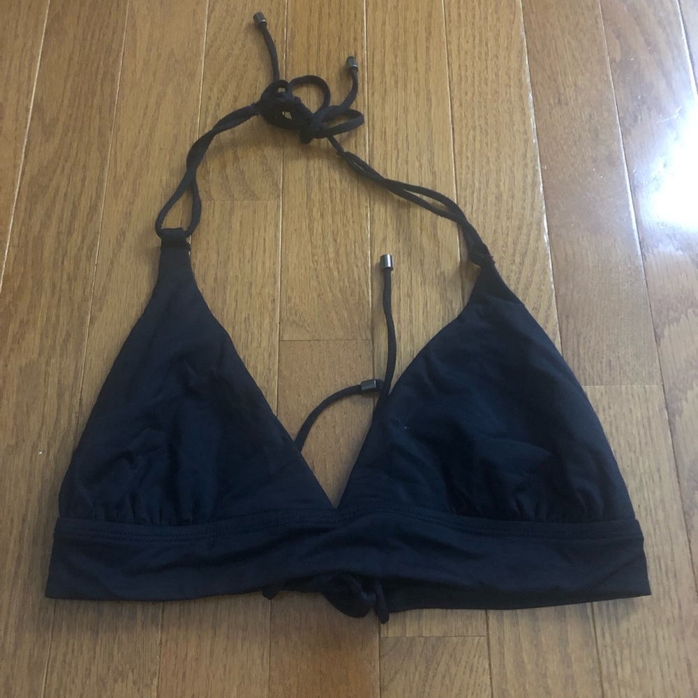 Black tie bikini top